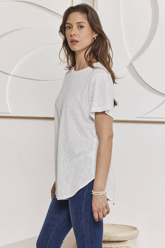 MOMA White Crew - Neck Garment | Perfect for Polished Casual Looks