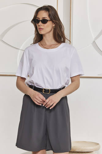 MOMA White Crew - Neck Garment | Perfect for Polished Casual Looks