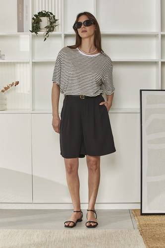 MOMA Wardrobe Essential | Striped Crew - Neck Oversized Tee