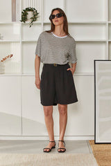 MOMA Wardrobe Essential | Striped Crew - Neck Oversized Tee