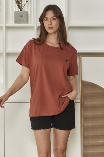 MOMA Rust Crew - Neck Garment | Perfect for Polished Casual Looks