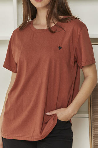 MOMA Rust Crew - Neck Garment | Perfect for Polished Casual Looks