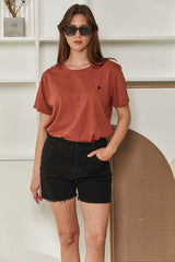 MOMA Rust Crew - Neck Garment | Perfect for Polished Casual Looks