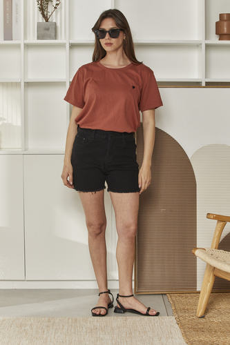 MOMA Rust Crew - Neck Garment | Perfect for Polished Casual Looks