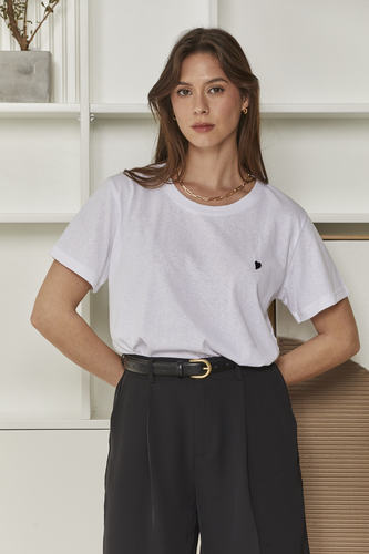 MOMA White Crew - Neck Garment | Comfort Meets Subtle Romance