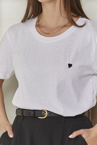 MOMA White Crew - Neck Garment | Comfort Meets Subtle Romance