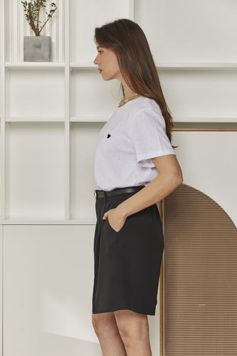 MOMA White Crew - Neck Garment | Comfort Meets Subtle Romance