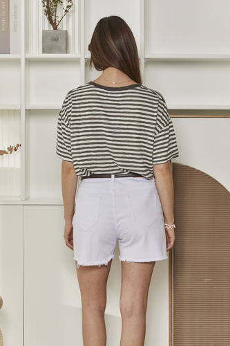 MOMA Relaxed Fit Striped Top | Earthy Tones, Timeless & Versatile