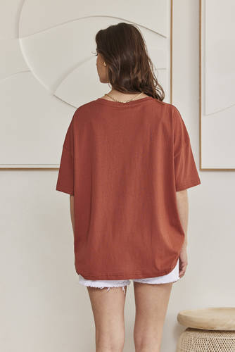 MOMA Rust Crew - Neck Garment | Comfort Meets Understated Style