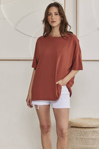 MOMA Rust Crew - Neck Garment | Comfort Meets Understated Style