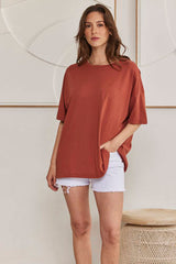 MOMA Rust Crew - Neck Garment | Comfort Meets Understated Style