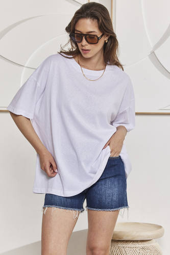 MOMA White Crew - Neck Top | A Staple for Effortless Timeless Style