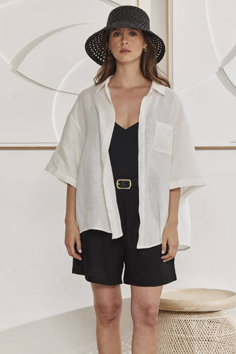 MOMA White Linen Shirt | Elevate Your Summer Layering Outfit