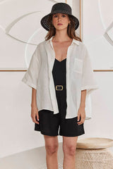 MOMA White Linen Shirt | Elevate Your Summer Layering Outfit