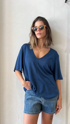 MOMA Navy V - Neck Garment | Comfort Meets Minimalist Allure