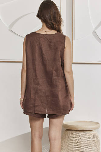 MOMA Brown Linen Garment | Comfort Meets Minimalist Style