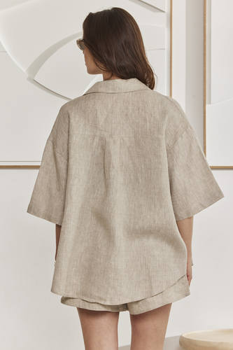 MOMA Beige Linen Shirt | Effortless Casual Elegance
