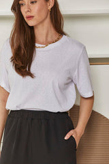 MOMA White Crew Neck Tee | A Staple for Effortless Timeless Style