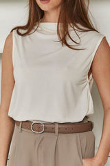 MOMA Relaxed Fit Sleeveless Top | Ivory, Timeless & Versatile
