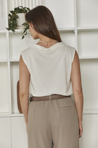 MOMA Relaxed Fit Sleeveless Top | Ivory, Timeless & Versatile