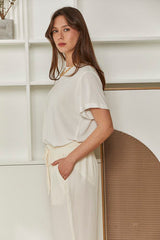 MOMA Ivory Relaxed Tee | A Staple for Effortless Leisure Style