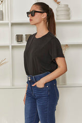 MOMA Relaxed Fit Short - sleeved Top | Black, Timeless & Versatile