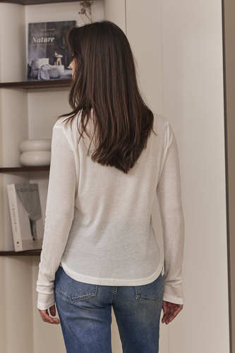 MOMA Ivory V - Neck Cardigan | Minimalist Design, Max Versatility