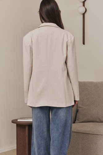 MOMA Beige Oversized Blazer | Effortless Tailored Chic