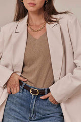 MOMA Beige Oversized Blazer | Effortless Tailored Chic