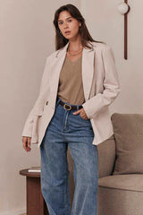 MOMA Beige Oversized Blazer | Effortless Tailored Chic
