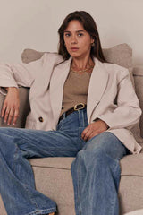 MOMA Beige Oversized Blazer | Effortless Tailored Chic