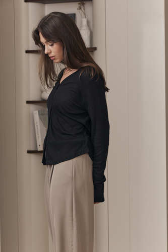 MOMA Relaxed Fit Knit Cardigan | Black, Timeless & Versatile