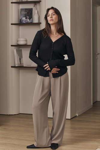 MOMA Relaxed Fit Knit Cardigan | Black, Timeless & Versatile