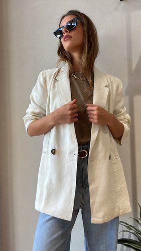 MOMA Cream Oversized Blazer | Effortless Tailored Chic