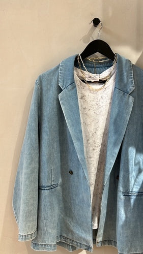 MOMA Light Wash Denim Blazer | A Staple for Effortless Timeless Style