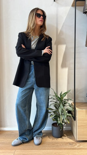 MOMA Casual Tailored Blazer | Black for Easy - going Chic Days