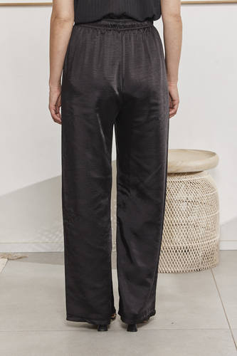 MOMA Elegant Satin Wide - Leg Trousers
