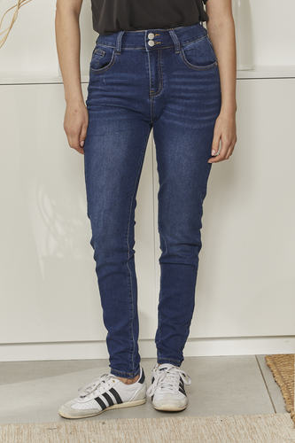 MOMA High - Waisted Dark Blue Skinny Jeans