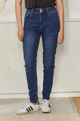 MOMA High - Waisted Dark Blue Skinny Jeans