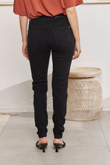 MOMA Stylish High - Waisted Black Skinny Jeans