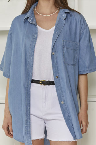 MOMA Comfortable White Distressed Denim Shorts