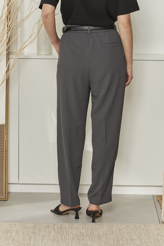MOMA Elegant Grey Belted Trousers