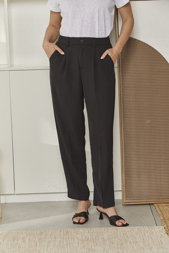 MOMA Comfortable Black High - Waisted Pants
