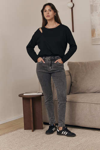 MOMA Trendy Grey Skinny Jeans