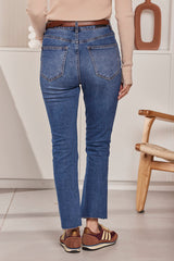 MOMA Trendy Blue Flare Denim Pants
