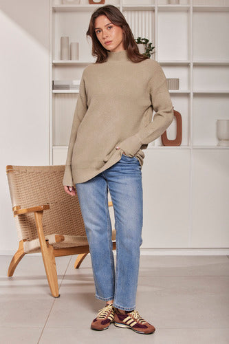 MOMA Comfortable Blue High - Waisted Jeans