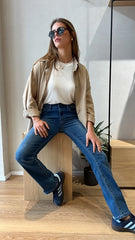 MOMA Comfortable Blue Flared Jeans