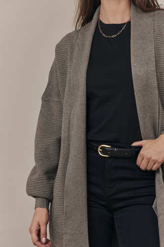 MOMA Comfortable Black Belted Jeans