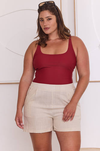 MOMA Square Neck One - Piece Swimsuit