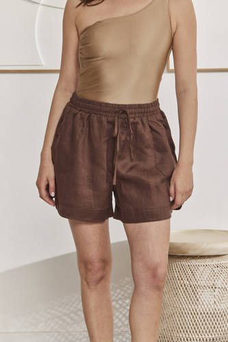 MOMA Casual Linen Shorts for Resort